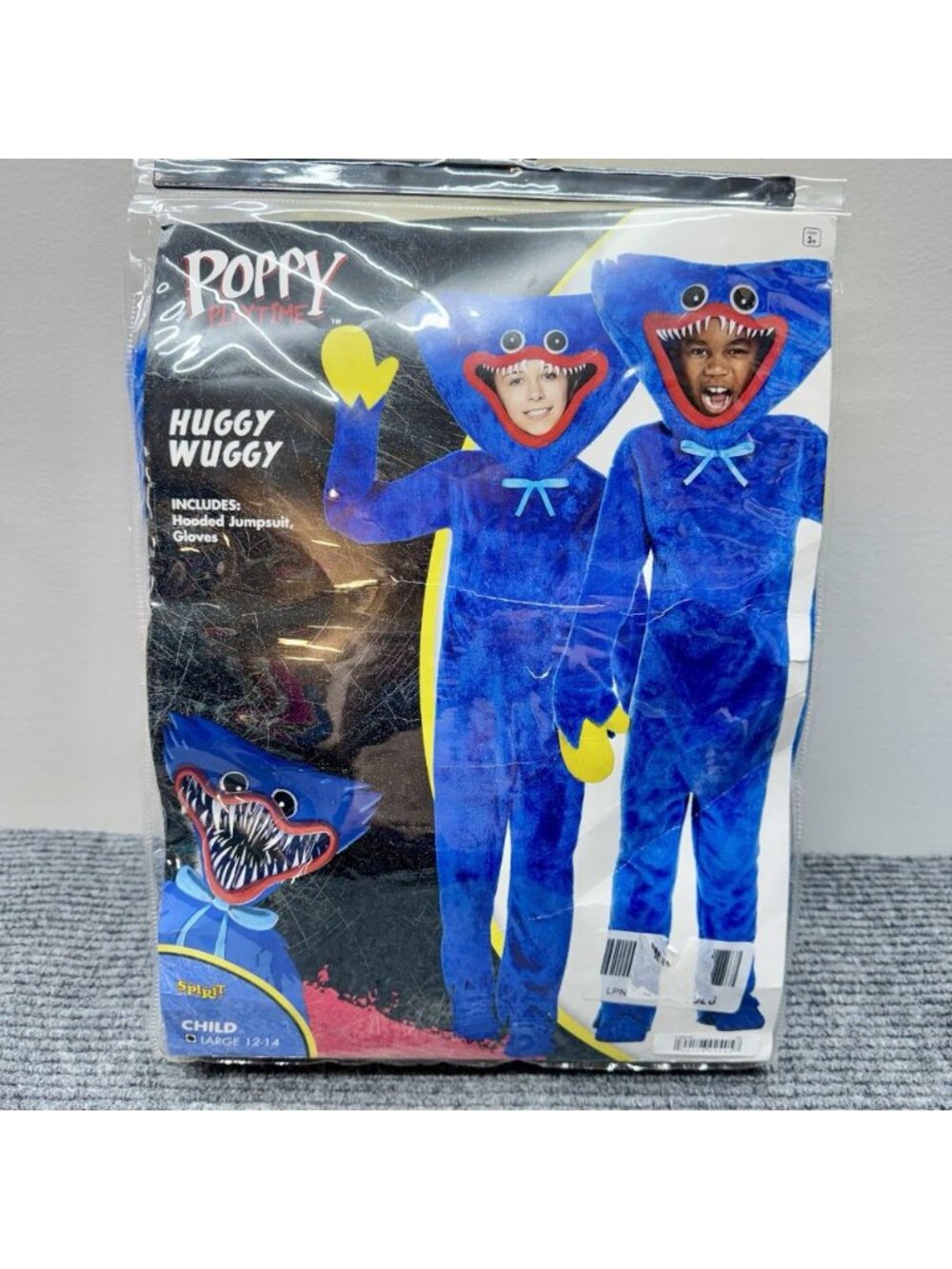 Spirit Halloween Poppy Playtime Huggy Wuggy Kids Costume Child's Large 12/14 New